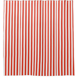 rideau en douche rouge de motif de rayures