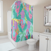 Rideau en douche tropical de jungle de Flamant