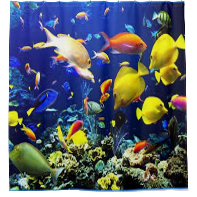 Rideau en douche tropical de poissons (Devant)