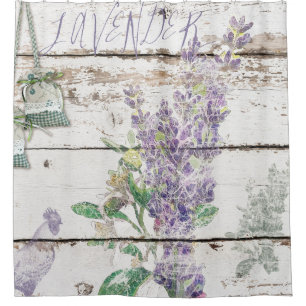 Rideau en douche vintage de lavande