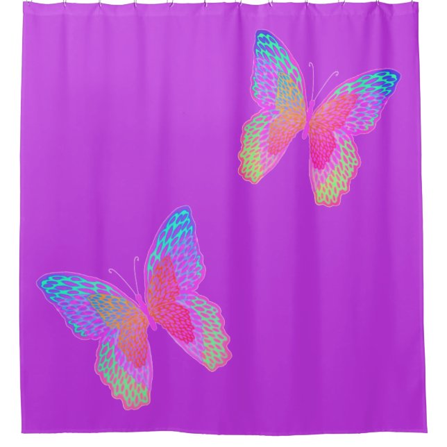 Rideau en douche (violet) de Flottement-byes (Devant)