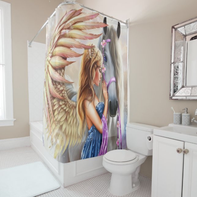 Rideau salle de bain Paradis Angel (En situation)
