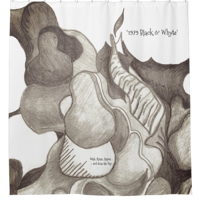 Rideaux De Douche *'1979' Black & Whyte' design (Devant)
