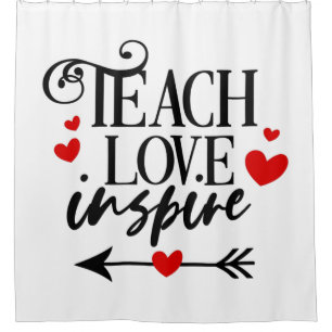 Rideaux De Douche 1/2 Enseigner l'amour Inspirer Chemise maternelle