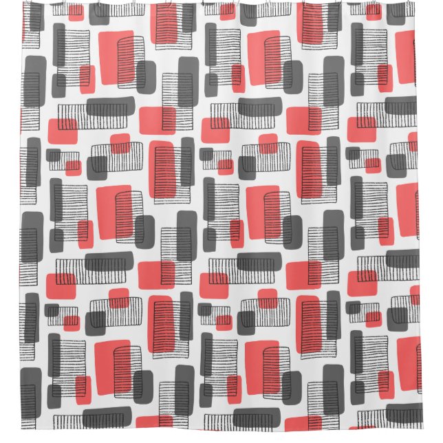 Rideaux De Douche 251215 - Rose et gris tropicaux (Devant)
