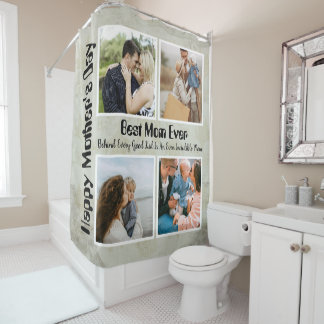 Rideaux De Douche 4 Collage photo Meilleure maman jamais