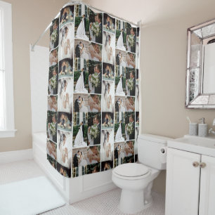 Rideaux De Douche 6 Collage photo personnalisé Moments favoris