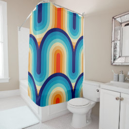 Rideaux De Douche 70s Rainbow Curves