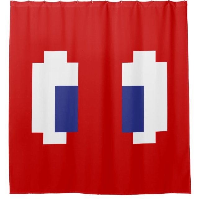 Rideaux De Douche 8 bits Pixel Manga Eyes (Devant)