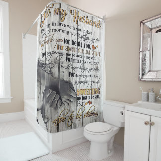 Rideaux De Douche À mon cadeau de mari | LETTRE MARI | Décor |
