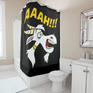 Rideaux De Douche AAAH hurlant tondeuse à gazon mignonne chèvre | Ch