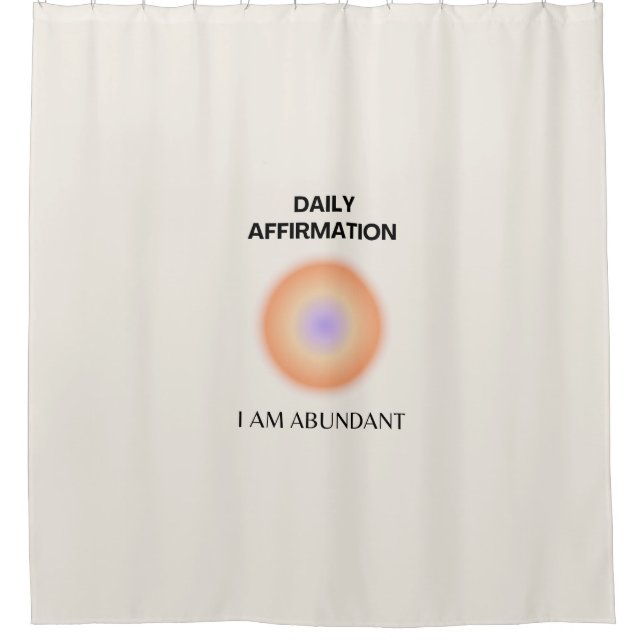 Rideaux De Douche Abondante Affirmation Quotidienne Positive Spiritu (Devant)