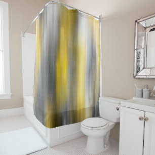 Rideaux De Douche Abrégé sur jaune et gris verticale