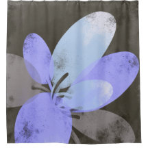 Abstract Floral Shower Curtain