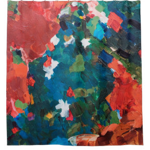 Rideaux De Douche Abstract oil painting background on canvas texture