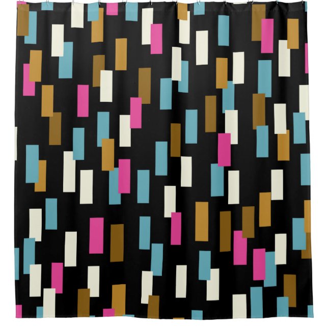 Rideaux De Douche Abstract pattern with textured geometric shapes. a (Devant)