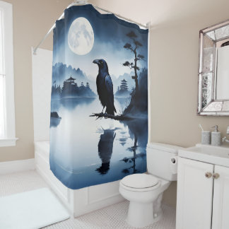Rideaux De Douche Abstract Raven 001 Shower Curtain