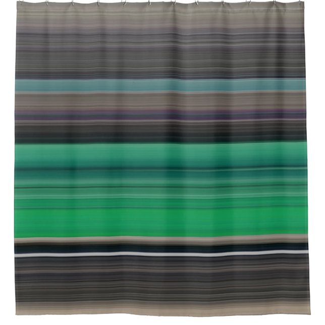 Rideaux De Douche Abstrait #1 : Vert et gris (Devant)