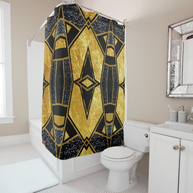 Rideaux De Douche Abstrait #935 (En situation)