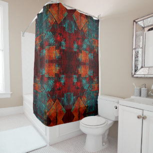 Rideaux De Douche Abstrait Cool coloré moderne Motif artistique