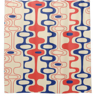 Rideaux De Douche Abstrait du milieu du siècle : design moderne et t