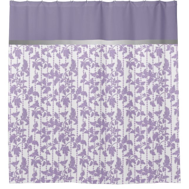 Rideaux De Douche Abstrait floral de lavande moderne (Devant)