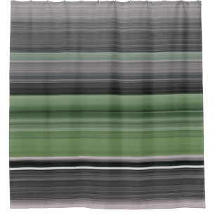 Rideaux De Douche Abstrait n° 1 : vert olive et gris