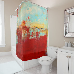 Rideaux De Douche Abstrait rouge de l'Alaska