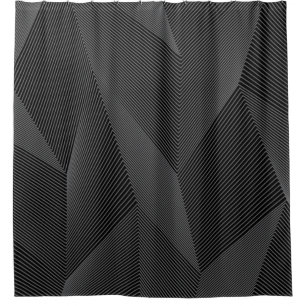 Rideaux De Douche Abstrait, tendance, moderne, simple ligne motif