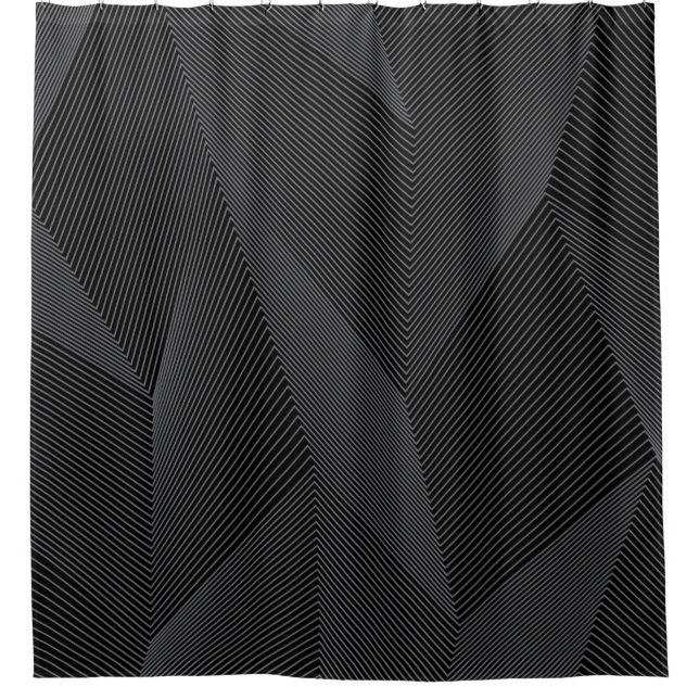 Rideaux De Douche Abstrait, tendance, moderne, simple ligne motif (Devant)