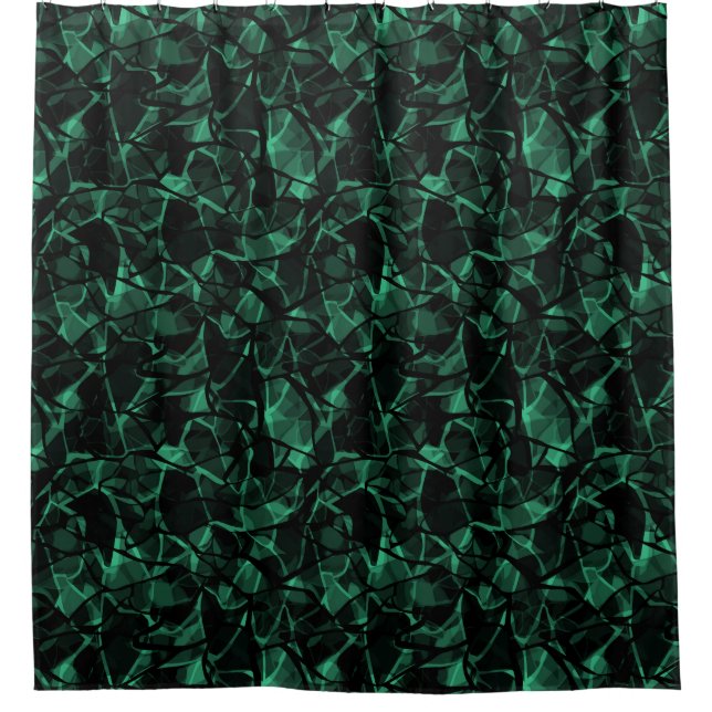 Rideaux De Douche abstrait vert (Devant)