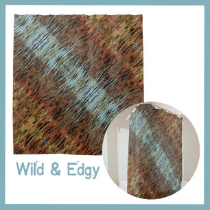 Rideaux De Douche Accent Aqua sur Poster de animal Brown Abstrait