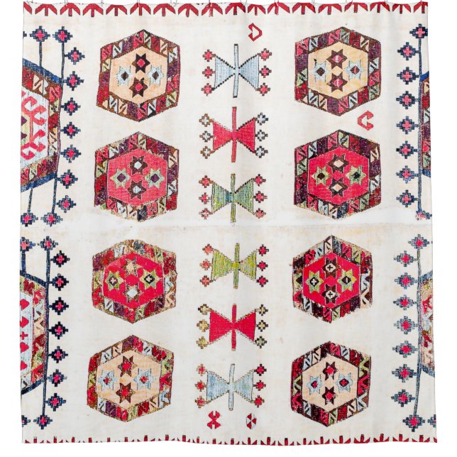 Rideaux De Douche Accent coloré Motif aztèque (Devant)