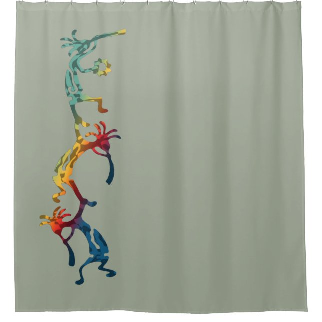 Rideaux De Douche Acrobates de musicien de KOKOPELLI + vos idées (Devant)
