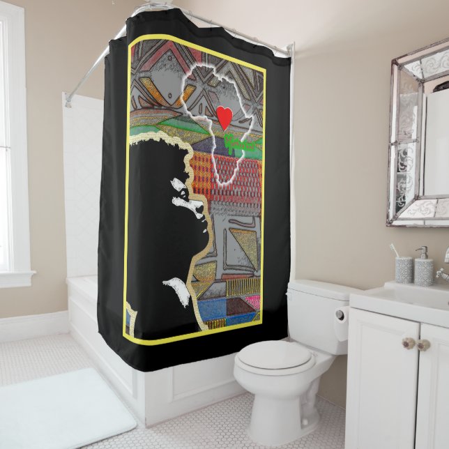 Rideaux De Douche Africain-Américain Folk (En situation)