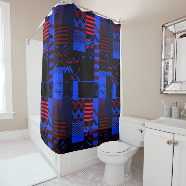 Rideaux De Douche Afrocentric Geometric Print Shower Curtain  (Créateur téléchargé)