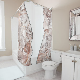 RIDEAUX DE DOUCHE AGATE EN MARBRE D'OR CLAIR PARTIES SCINTILLANT EN 