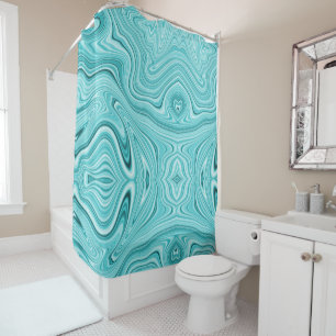 Rideaux De Douche Agate turquoise moderne