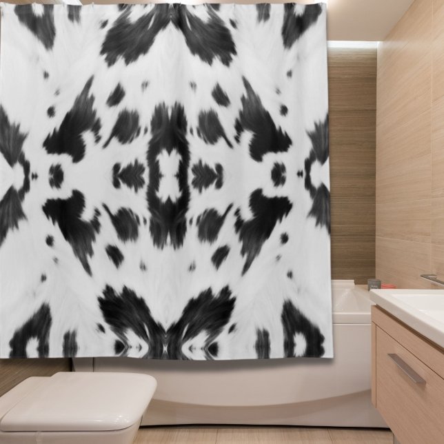 Rideaux De Douche Agritourisme rustique Pays de l'Ouest Cowboy Vache (Rustic Farmhouse Western Country Cowboy Cow Print Shower Curtain)