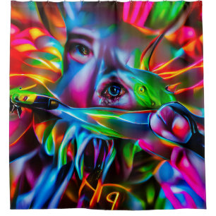 Rideaux De Douche Aichmophobie : Art Surréel Vivid