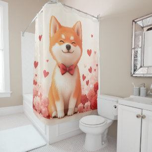 Rideaux De Douche Akita avec des Roses - Saint-Valentin 