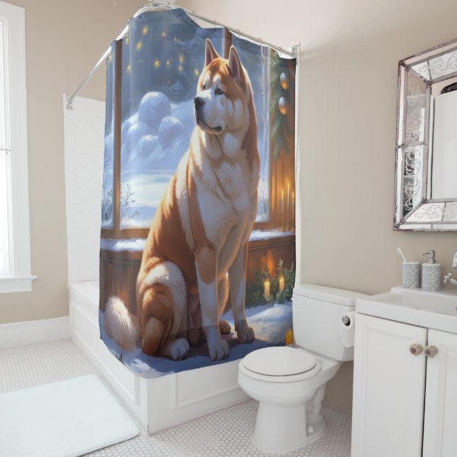 Rideaux De Douche Akita With Christmas Lights Holiday (En situation)
