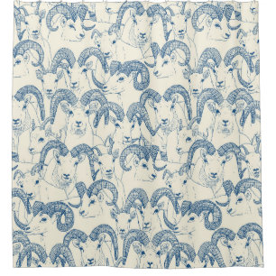 Rideaux De Douche Alaskan Dall mouton classique perle bleue
