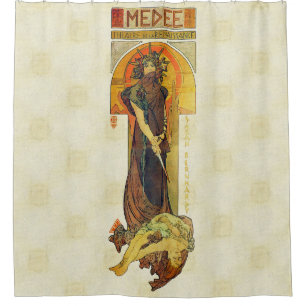 Rideaux De Douche Alfons Mucha Medea 1898