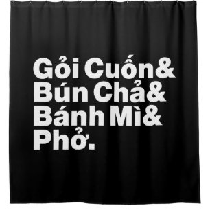 Rideaux De Douche Alimentation de rue vietnamienne