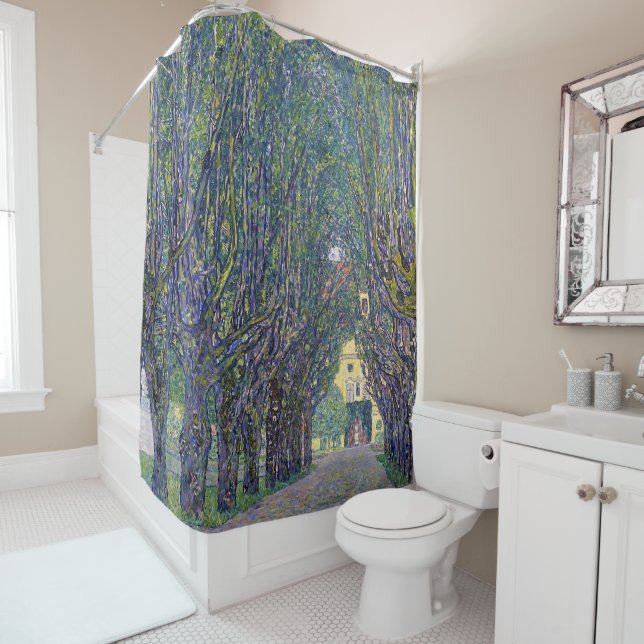 Rideaux De Douche Allee à Schloss Kammer, Gustav Klimt (En situation)