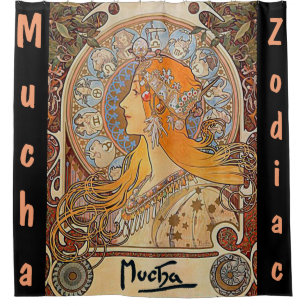 Rideaux De Douche Alphonse Mucha, zodiaque, nouveau d'art, cru,