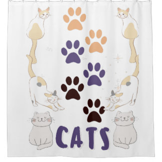 Rideaux De Douche amateurs de chats