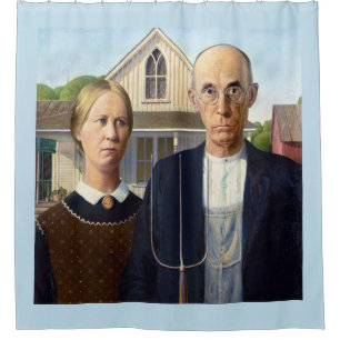 Rideaux De Douche American gothique classique peinture Grant Wood