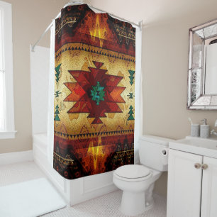 Rideaux De Douche Amérindien Motif du sud-ouest